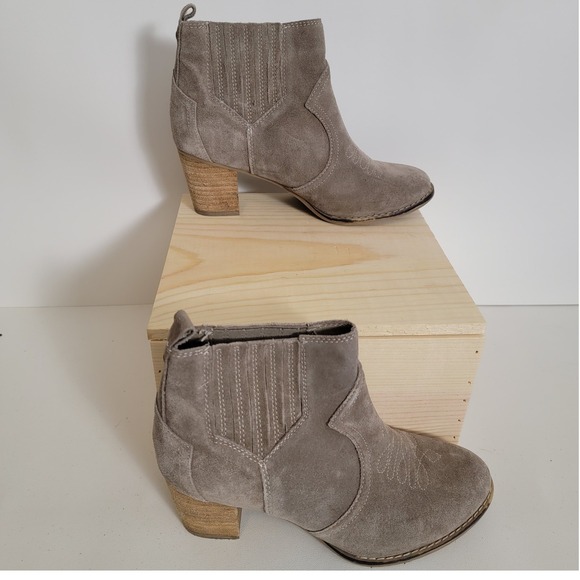 Franco Fortini Chesney Women's Leather Western Boots Size 7.5 Chunky Heel - Picture 4 of 16